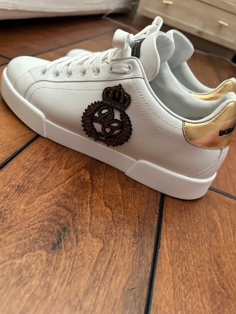 Dolce and Gabbana portofino sneakers with crown patch